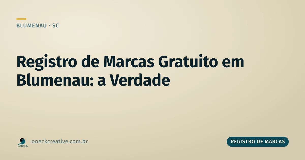 Registro de marcas gratuito em Blumenau