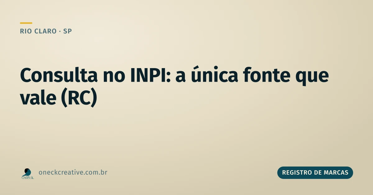 Registro de marcas e patentes: por que só a consulta no INPI vale em Rio Claro