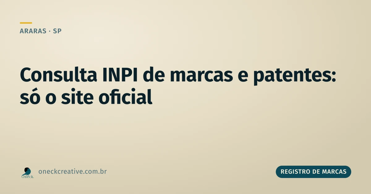 Registro de marcas e patentes: consulta INPI em Araras