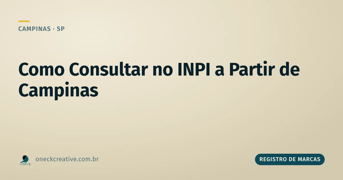 Como Consultar Registro de Marca no INPI a Partir de Campinas