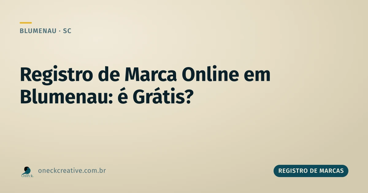 Registro de marcas online grátis em Blumenau