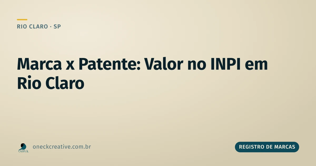 Qual o valor para registro de marcas e patentes em Rio Claro
