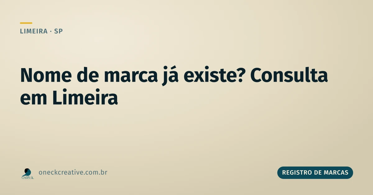 Como saber se o nome da marca já existe em Limeira