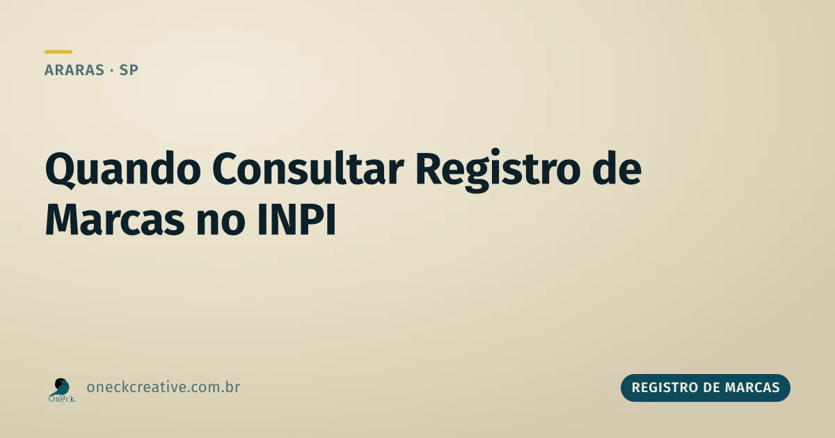 Quando consultar registro de marcas no INPI em Araras