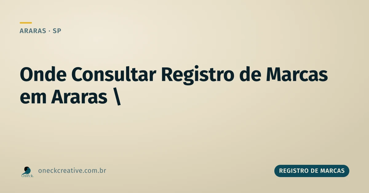 Onde consultar registro de marcas, morando em Araras