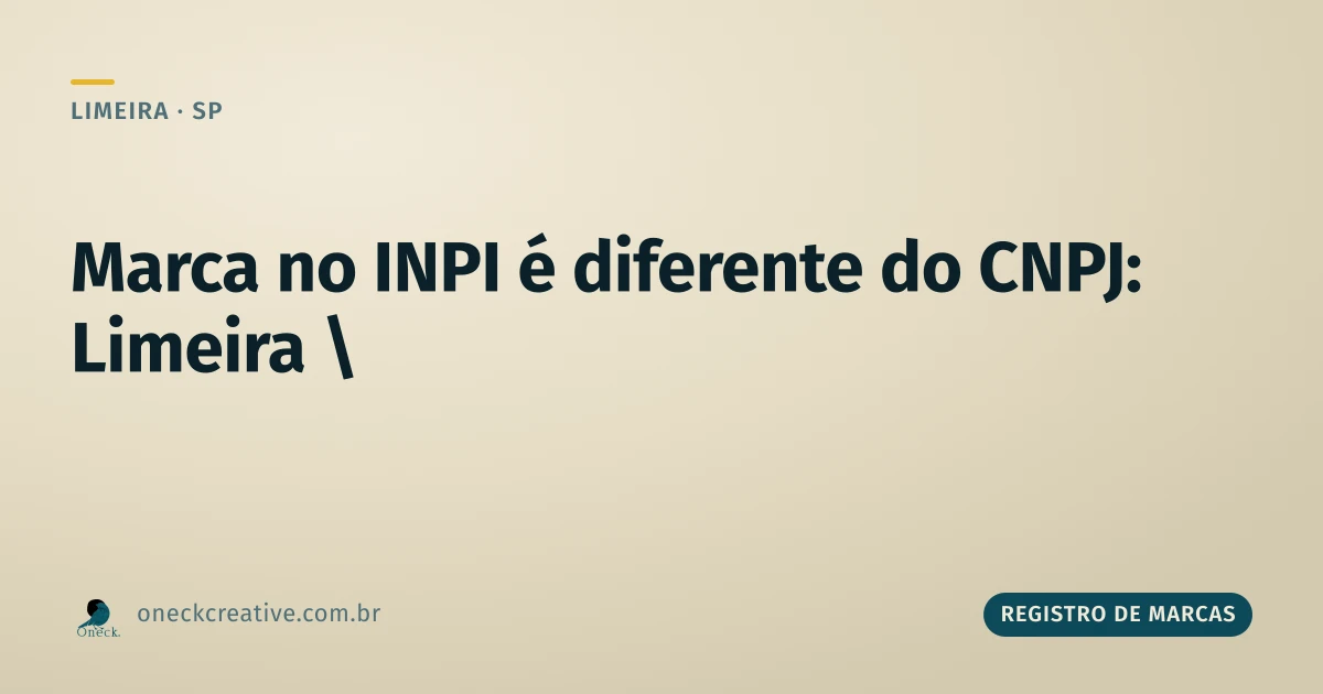 Como consultar registro de marca no INPI em Limeira