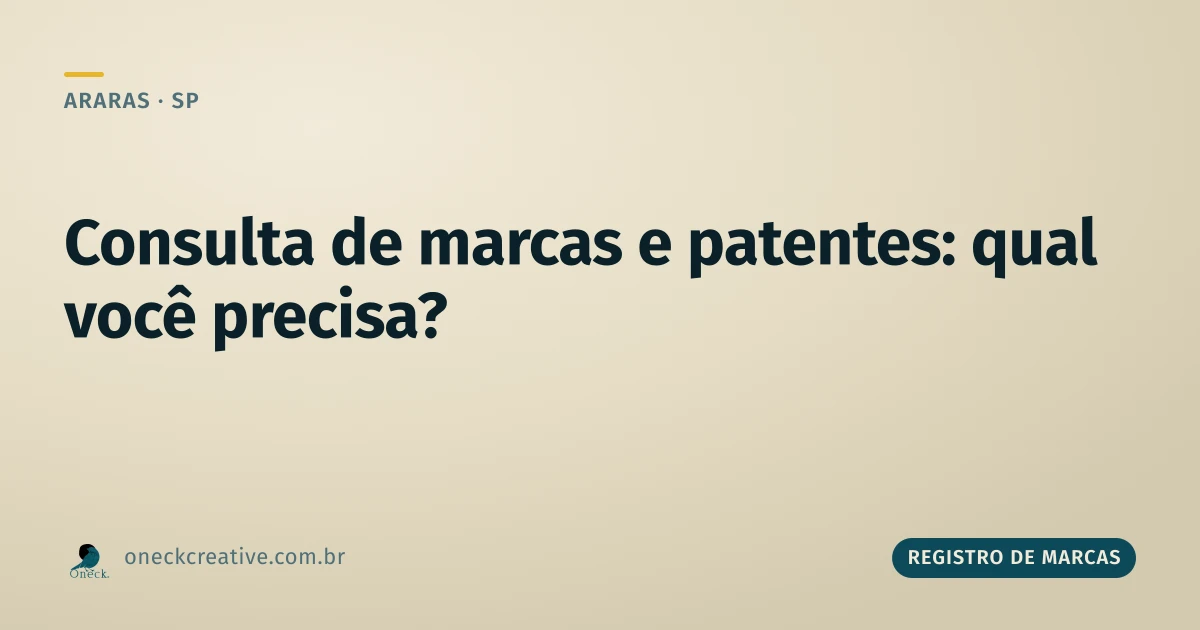Registro de marcas e patentes: consulta em Araras