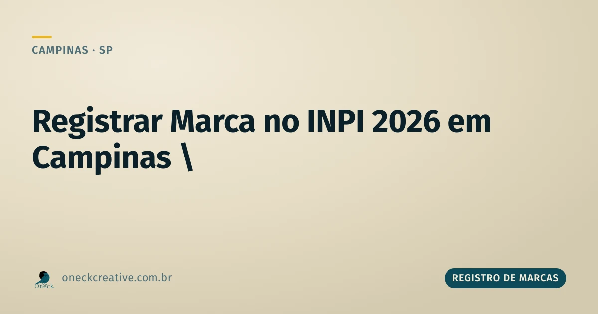 Quanto custa registrar uma marca no INPI em 2026, em Campinas