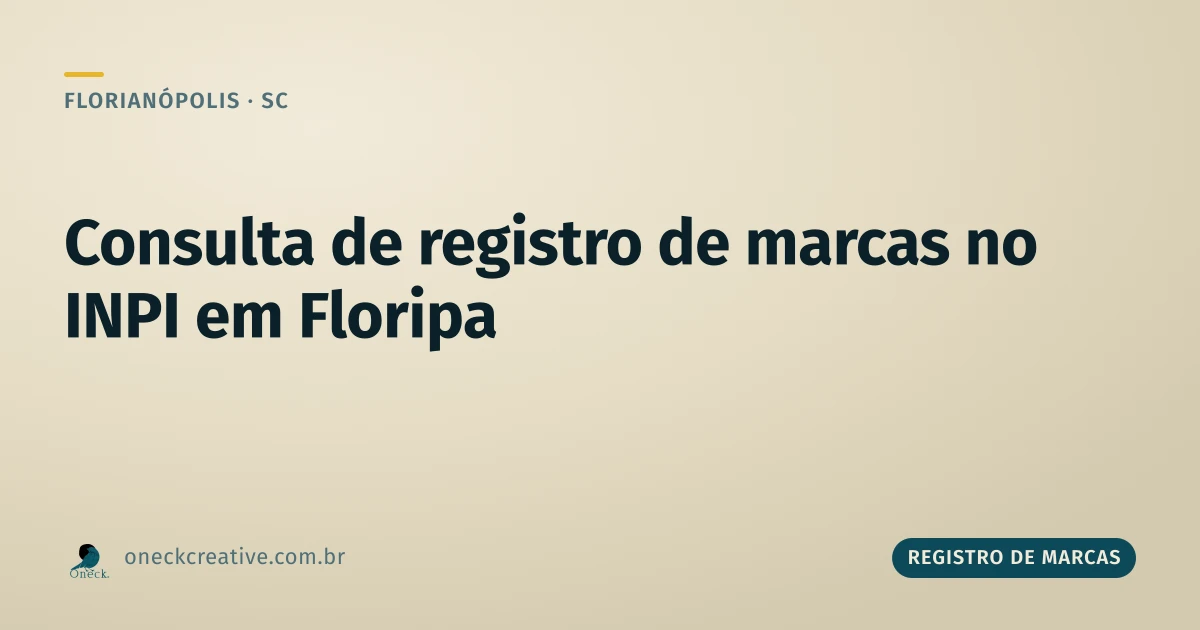Consulta de registro de marcas INPI em Florianópolis