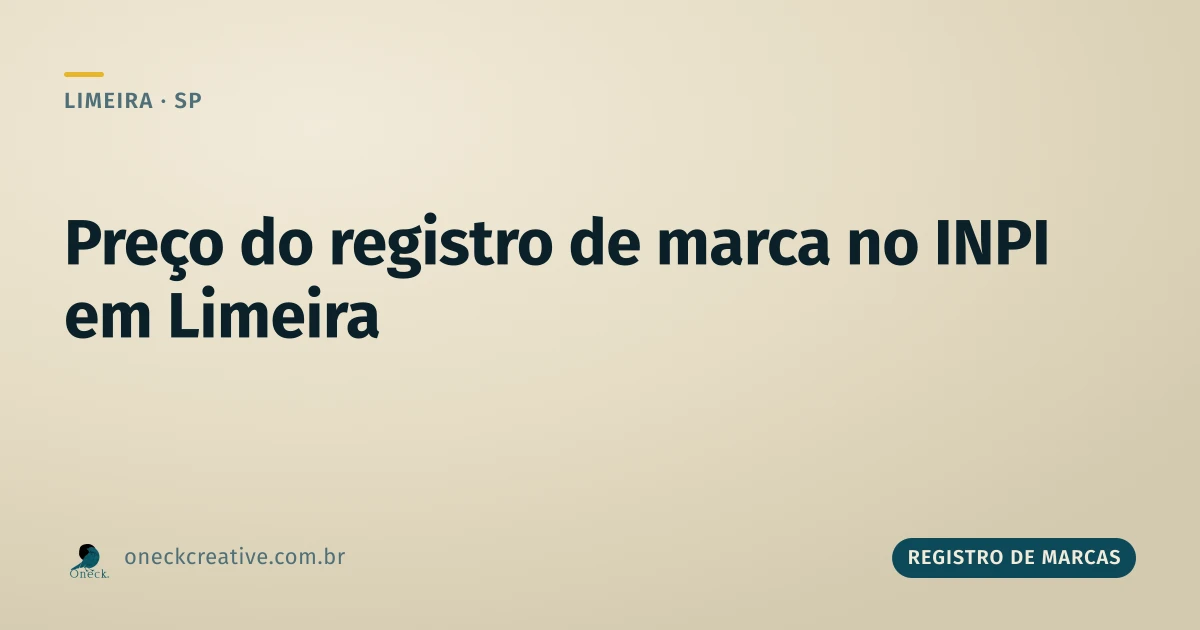 INPI, registro de marcas: preço em Limeira