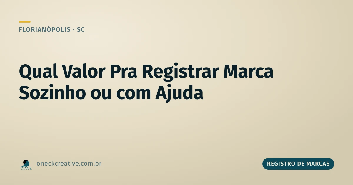 Qual valor para registrar uma marca em Florianópolis