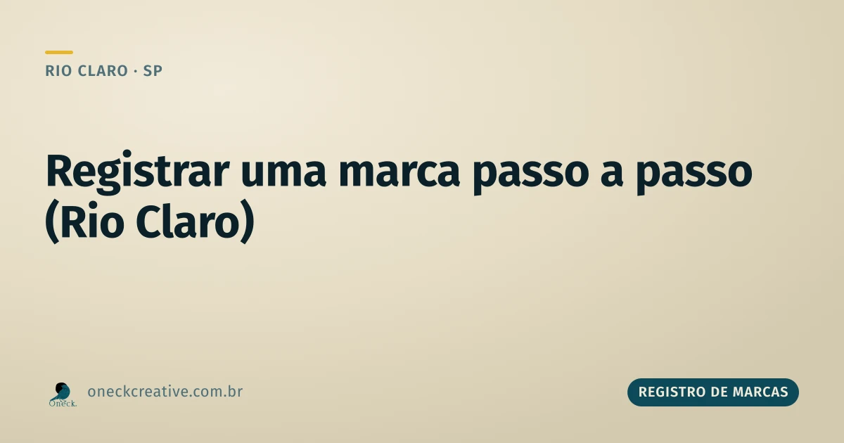 Como registrar uma marca passo a passo em Rio Claro