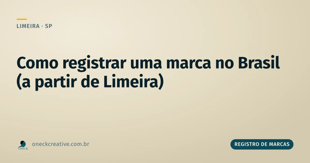 Como registrar uma marca no Brasil (a partir de Limeira)