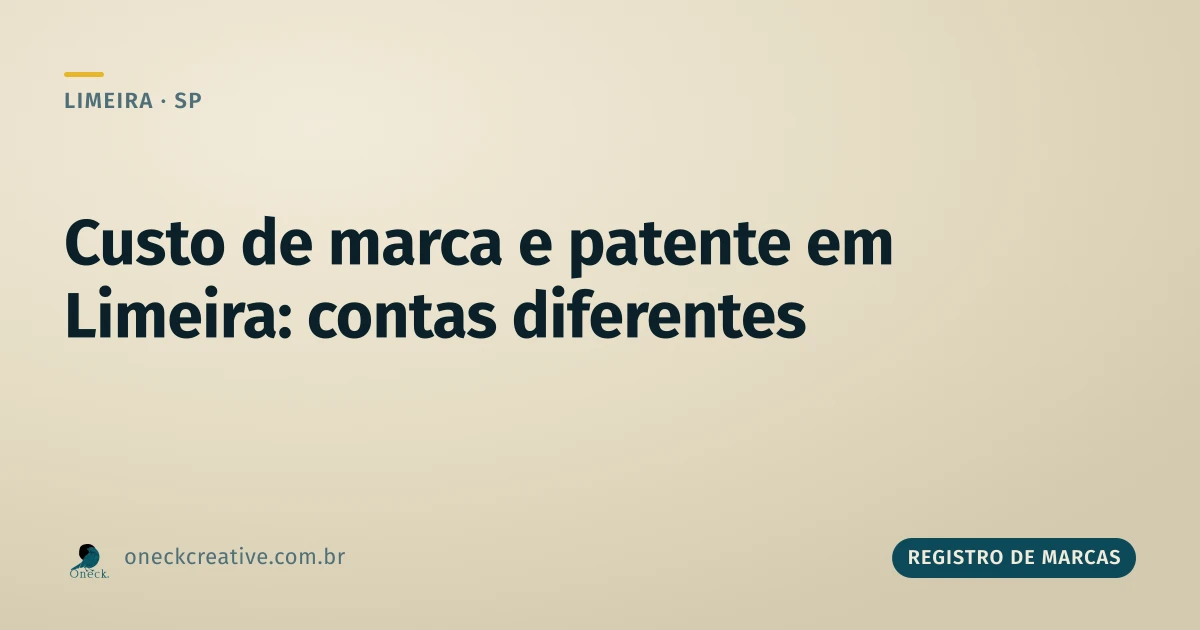 Quanto custa um registro de marcas e patentes em Limeira