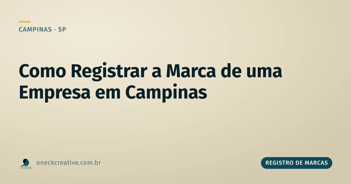 Como registrar a marca de uma empresa em Campinas