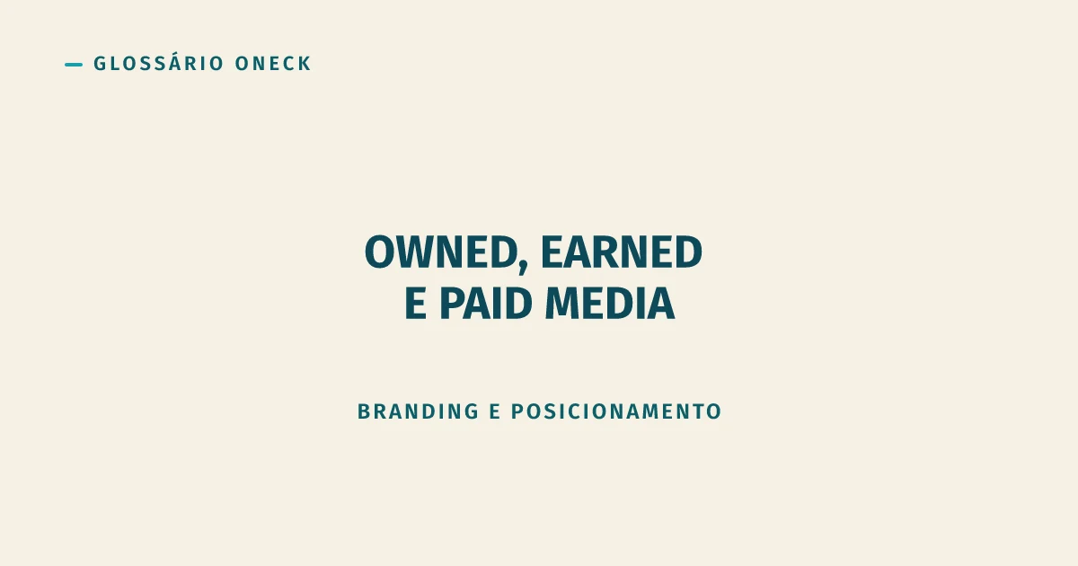 Owned, Earned e Paid Media: os três motores que sua marca não pode operar sozinha