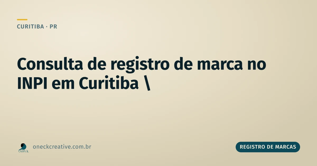 Consulta de registro de marcas INPI em Curitiba