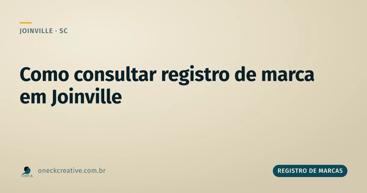 Como consultar registro de marca em Joinville