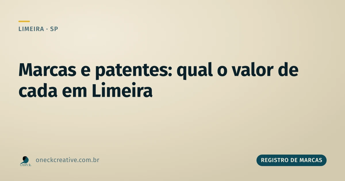 Registro de marcas e patentes: qual o valor de cada um em Limeira