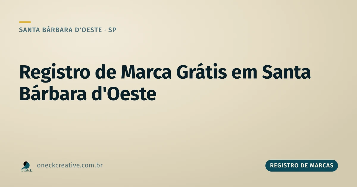 Registro de marca grátis em Santa Bárbara d'Oeste