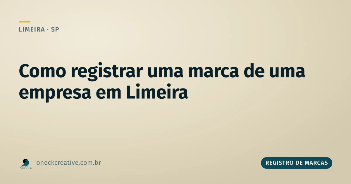 Como registrar uma marca de uma empresa em Limeira
