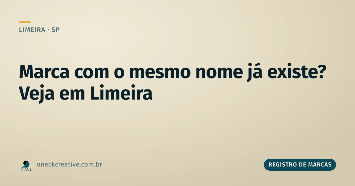 Como saber se já existe uma marca com o mesmo nome em Limeira