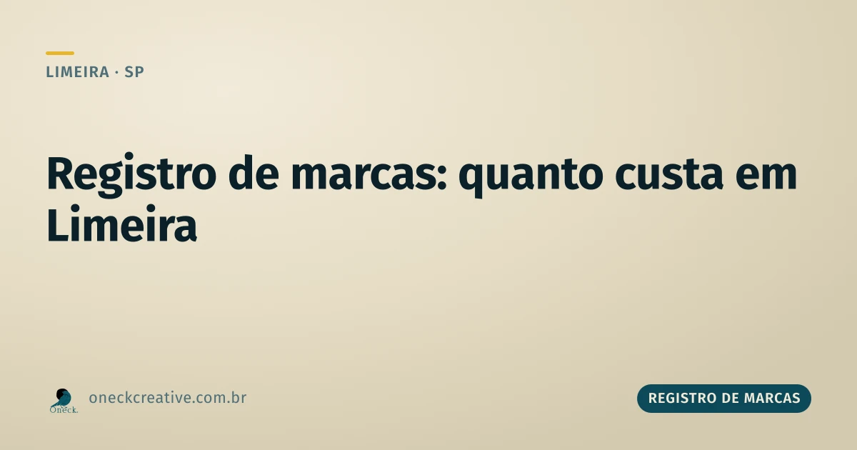 Registro de marcas: quanto custa em Limeira