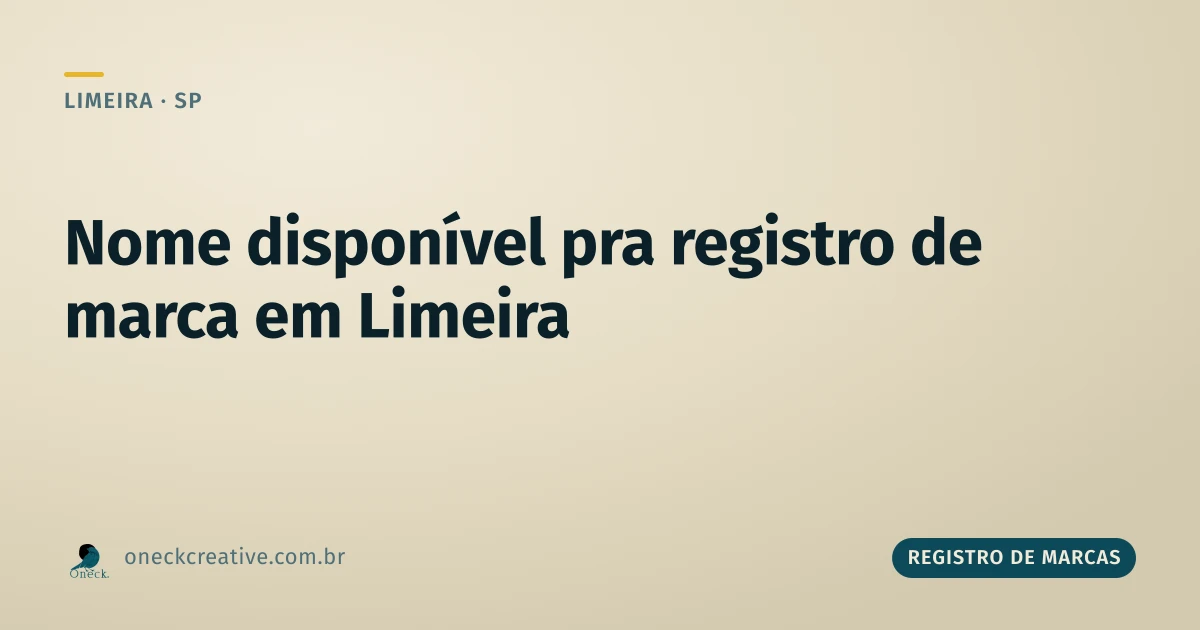Como saber se um nome está disponível para registro em Limeira
