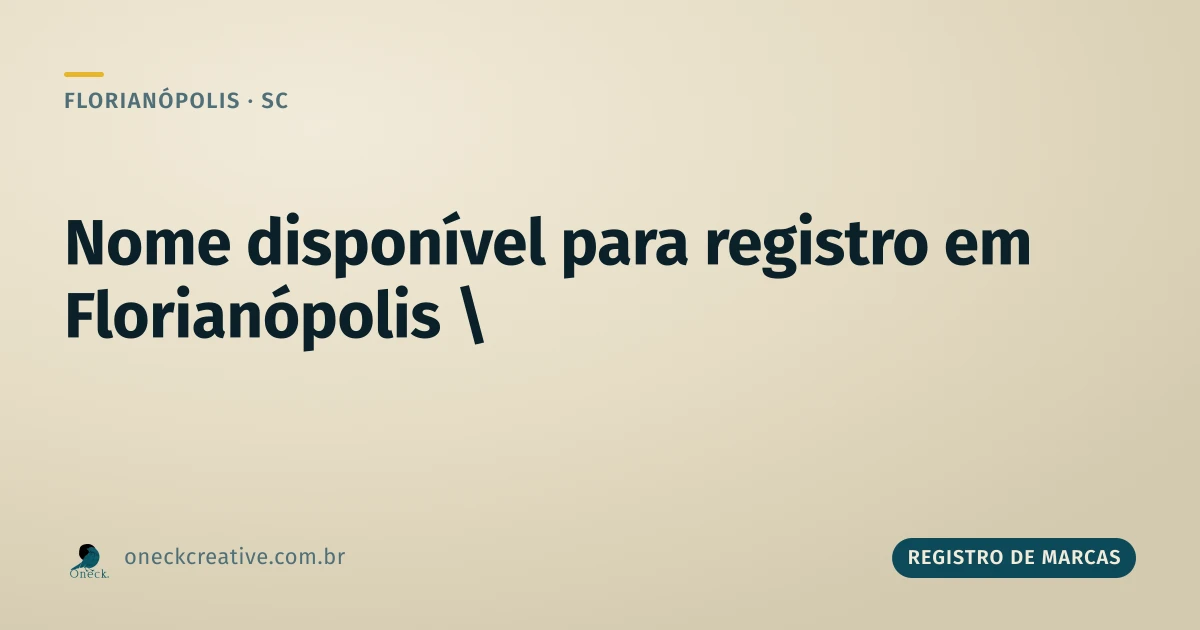 Como saber se um nome está disponível para registro em Florianópolis
